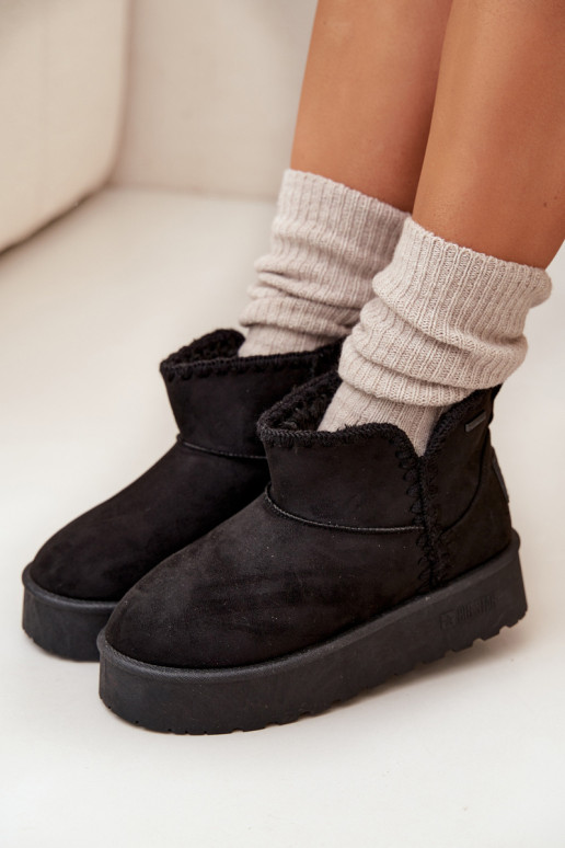 sniego batai Moteriškas su platformasuPrzeszyciami Big Star SS274128 juodos spalvos