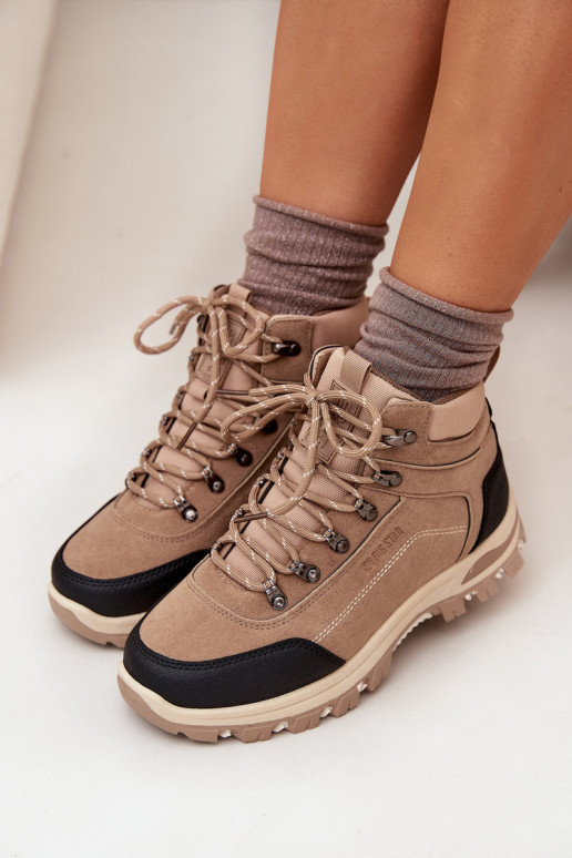 žygio batai Moteriškas Big Star SS274095 smėlio spalvos