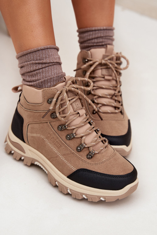 žygio batai Moteriškas Big Star SS274095 smėlio spalvos