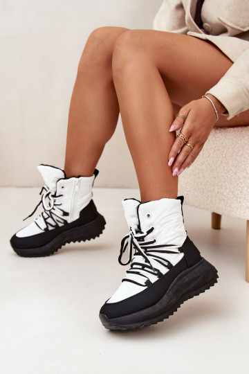 sniego batai Moteriškas Į Pilį Big Star SS274060 Baltos-juodos spalvos