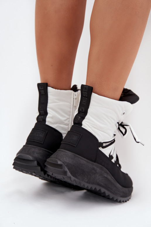 sniego batai Moteriškas Į Pilį Big Star SS274060 Baltos-juodos spalvos