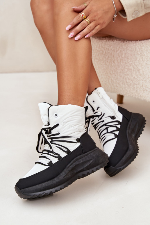 sniego batai Moteriškas Į Pilį Big Star SS274060 Baltos-juodos spalvos