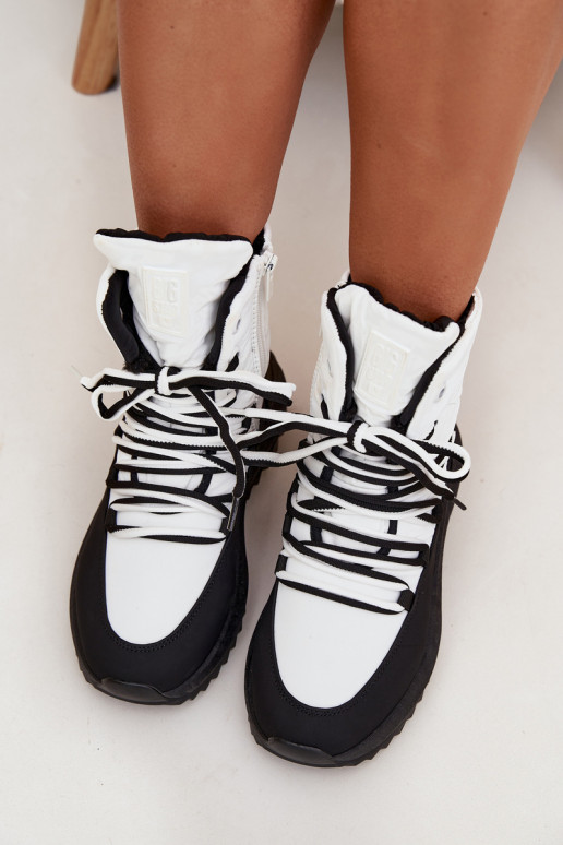 sniego batai Moteriškas Į Pilį Big Star SS274060 Baltos-juodos spalvos