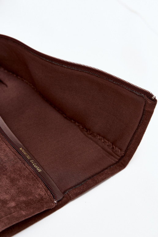 Zomšiniai ilgaauliai batai su plačiais kulniukais rudos spalvos Eelin Zomšiniai ilgaauliai batai su plačiais kulniukais rudos spalvos Eelin