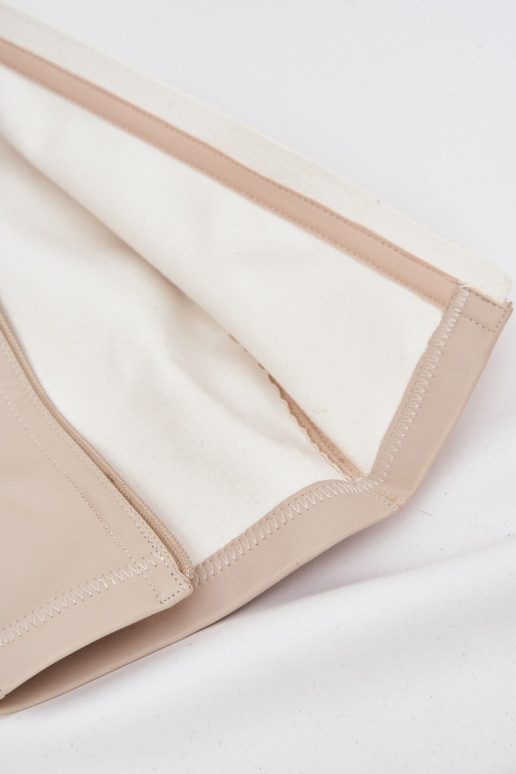 Moteriški ilgaauliai batai su kulniukais ir platforma dramblio kaulo spalvos Yavira