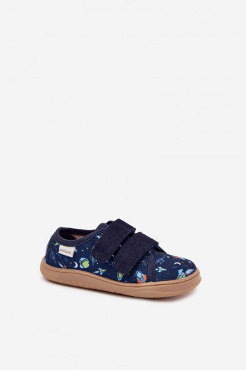 Šlepetės Barefoot berniukų Kosmos Milami tamsiai mėlynos spalvos Saphira