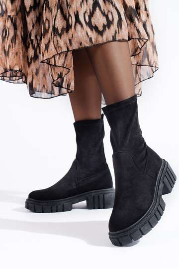 juodos spalvos batai iš zomšos moterų 2