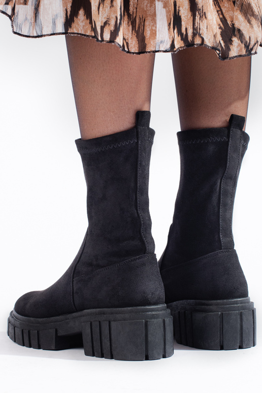 juodos spalvos batai iš zomšos moterų juodos spalvos batai iš zomšos moterų