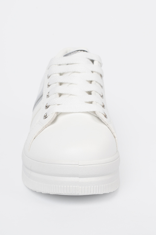 baltos spalvos Sneakers modelio batai z metalinism sidabrasm akcentem