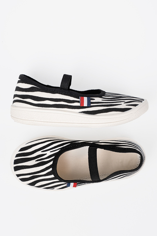 Juodos irbaltos spalvos šviesa batai užsegimas z motyĮem zebry