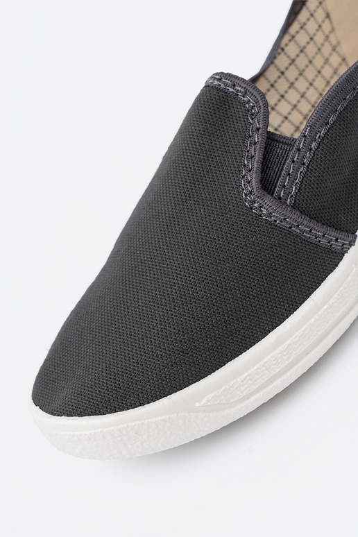 Proste pilkos spalvos batai z lankstusmi ĮstaĮkami berniukiškas