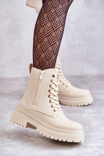 Moteriški aulinukai pašiltinti dramblio kaulo spalvos Dorchen