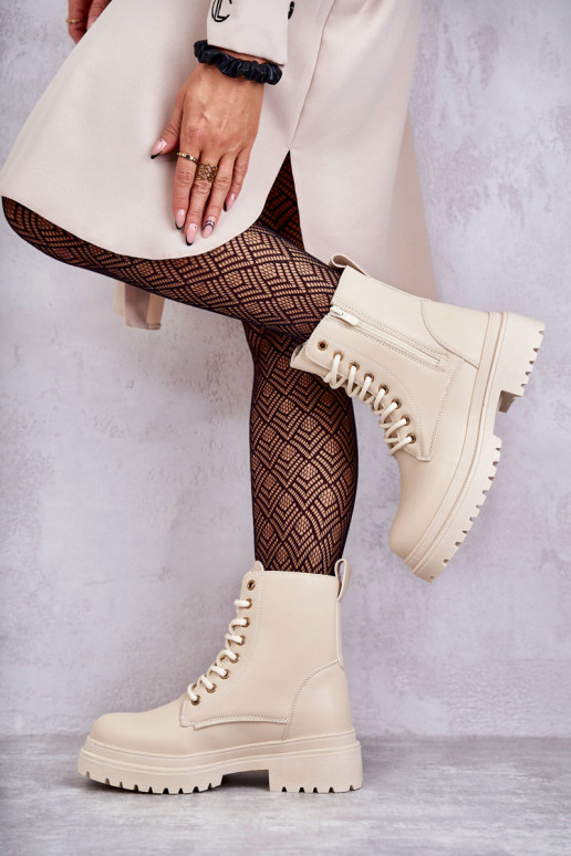 Moteriški aulinukai pašiltinti dramblio kaulo spalvos Dorchen