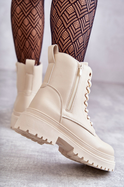 Moteriški aulinukai pašiltinti dramblio kaulo spalvos Dorchen