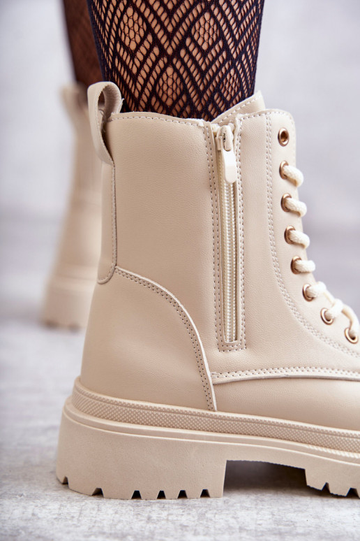 Moteriški aulinukai pašiltinti dramblio kaulo spalvos Dorchen