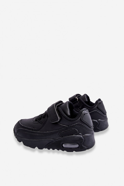 Vaikiški odiniai sportiniai bateliai ant platformos juodos spalvos Lori