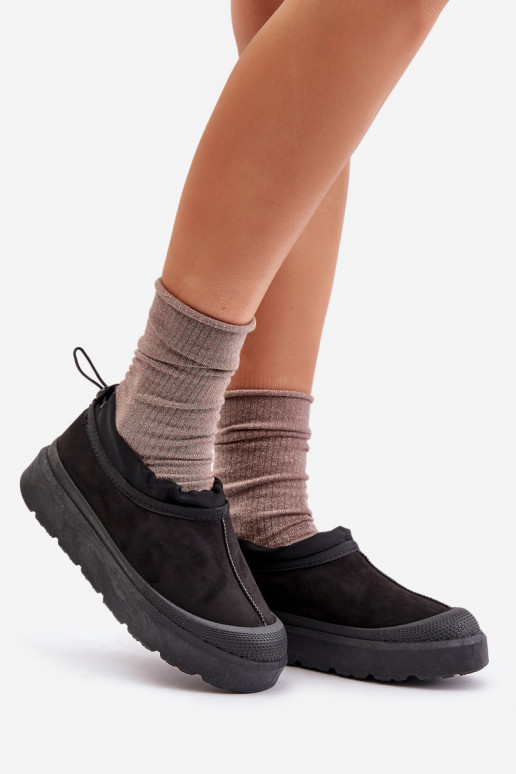 sniego batai Moteriškas su platforma Su žema viršutine dalimi juodos spalvos Izamine