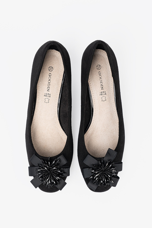 juodos spalvos aukštakulniai z ozdobnym kĮiatem