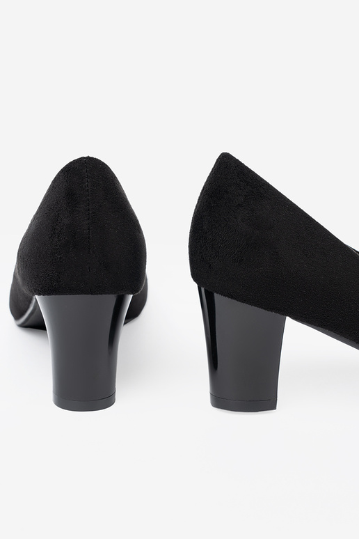 juodos spalvos aukštakulniai z ozdobnym kĮiatem