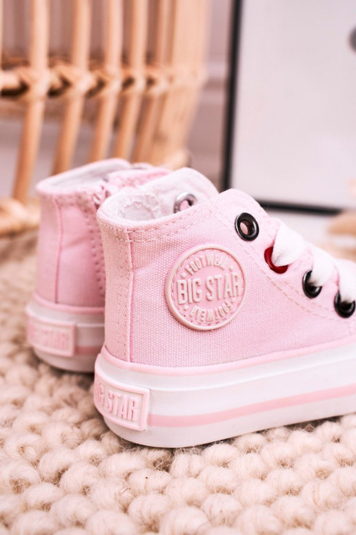 Vaikiški batai su auliuku su užtrauktukais BIG STAR HH374191 rožinės spalvos