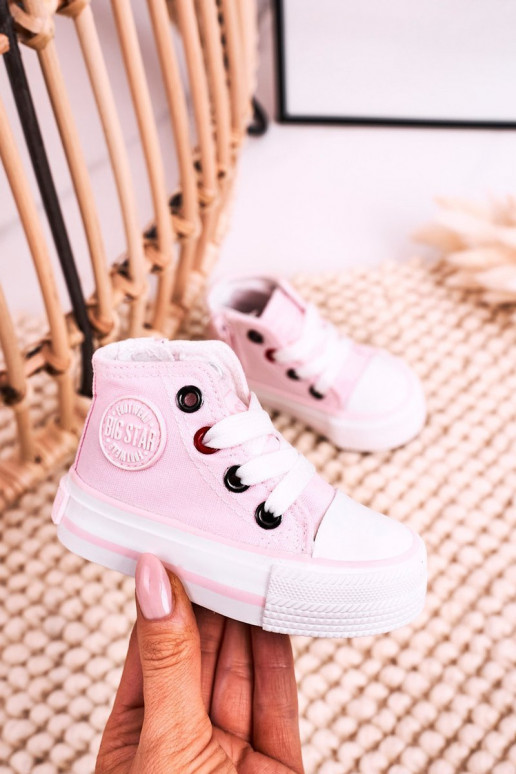 Vaikiški batai su auliuku su užtrauktukais BIG STAR HH374191 rožinės spalvos