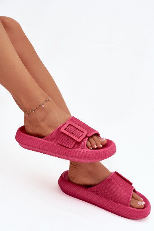 Moteriškos šlepetės Lengvos šlepetės su platforma su sagtimis Big Star RR274A583 rožinės spalvos