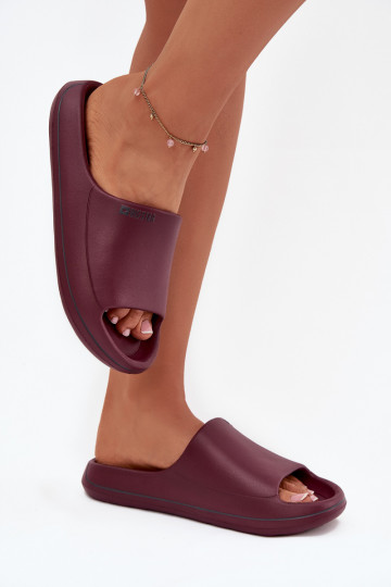 Moteriškos šlepetės Big Star SS274422 bordo spalvos