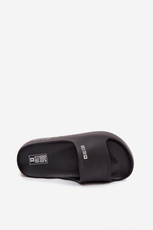 Moteriškos šlepetės Lengvos šlepetės su platforma Big Star SS274721 juodos spalvos