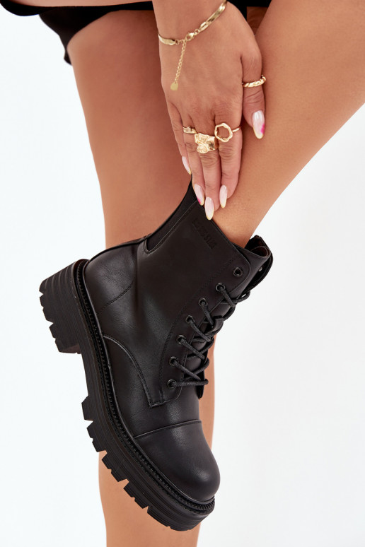 pašiltinti Darbiniai kulkšnies batai Moteriškas Big Star OO274140 juodos spalvos