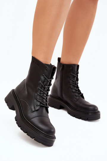 pašiltinti Darbiniai kulkšnies batai Moteriškas Big Star OO274140 juodos spalvos 2