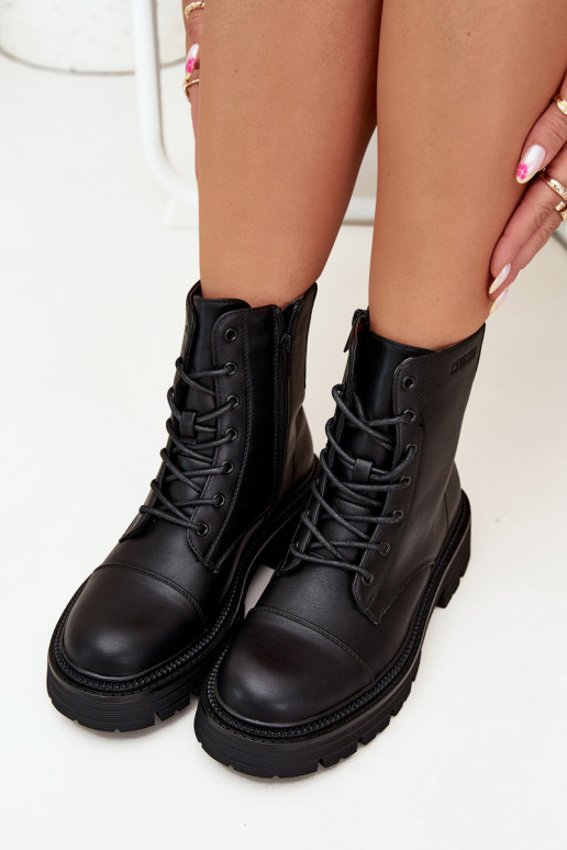 pašiltinti Darbiniai kulkšnies batai Moteriškas Big Star OO274140 juodos spalvos