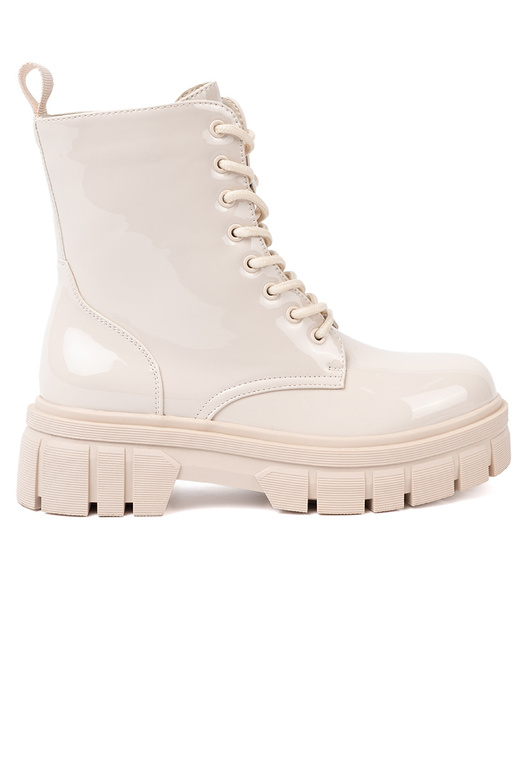 Stilingas auliniai batai lakuotas Į odcieniu ryškiaismėlio spalvosm