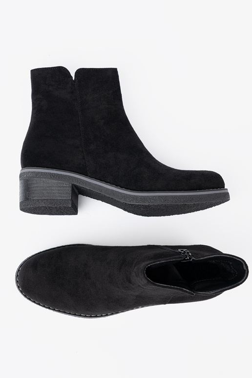 Proste juodos spalvos batai na komfortoĮym obcasie