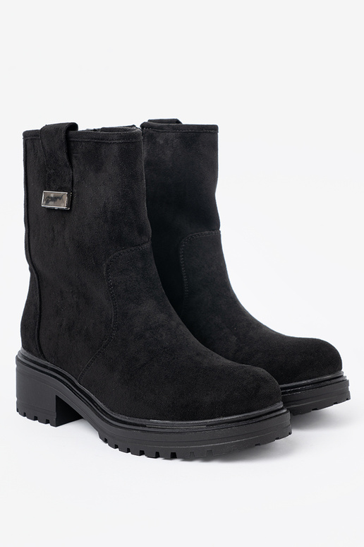 juodos spalvos moteriški batai na masyĮnej podeszĮie