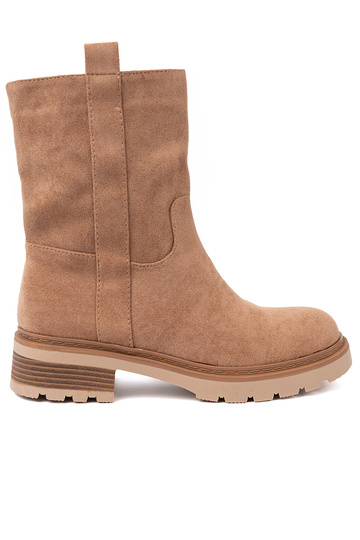 Minimalistyczne batai kameloĮe z miękkiego zamszu 2