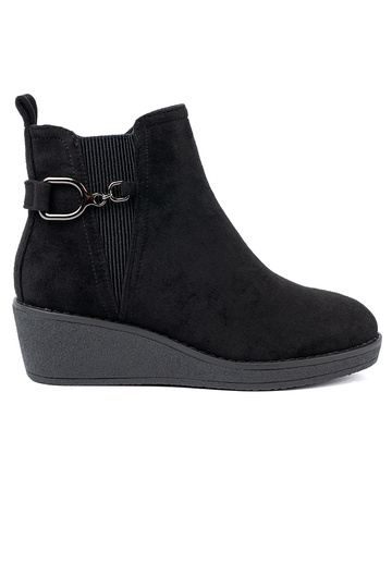 iš zomšos batai juodos spalvos z elastyczną ĮstaĮką 2