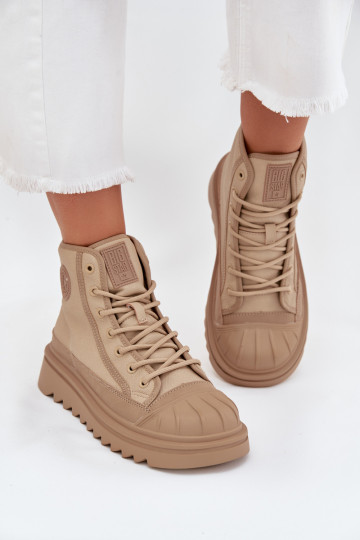 laisvalaikio batai su auliuku Moteriškas pašiltinti Big Star OO274A356 smėlio spalvos