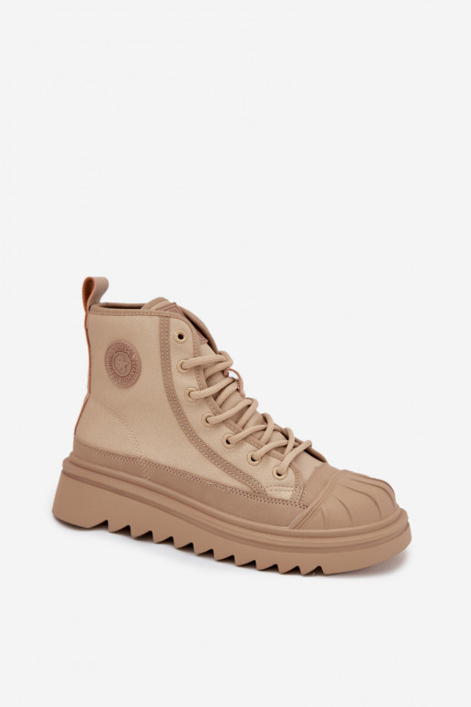 laisvalaikio batai su auliuku Moteriškas pašiltinti Big Star OO274A356 smėlio spalvos laisvalaikio batai su auliuku Moteriškas pašiltinti Big Star OO274A356 smėlio spalvos