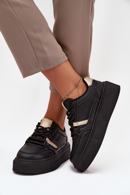 Moteriškas Sneakers modelio batai su platforma Big Star SS274360 juodos spalvos