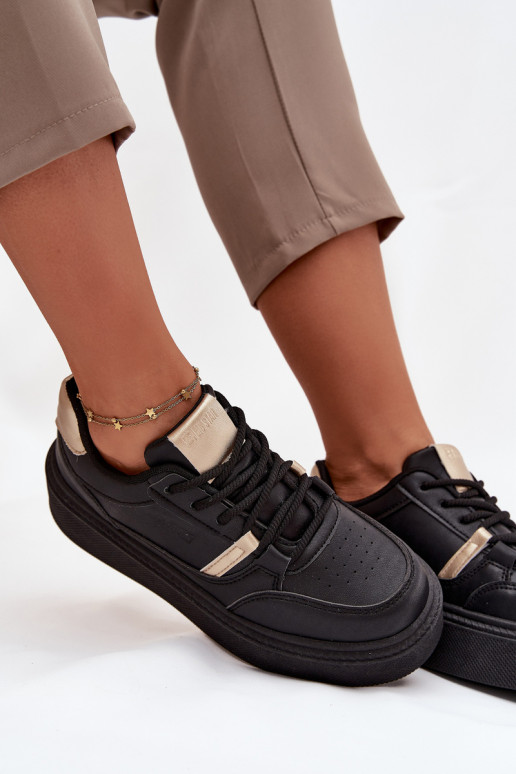 Moteriškas Sneakers modelio batai su platforma Big Star SS274360 juodos spalvos