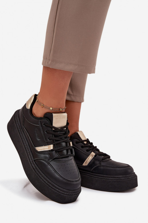 Moteriškas Sneakers modelio batai su platforma Big Star SS274360 juodos spalvos