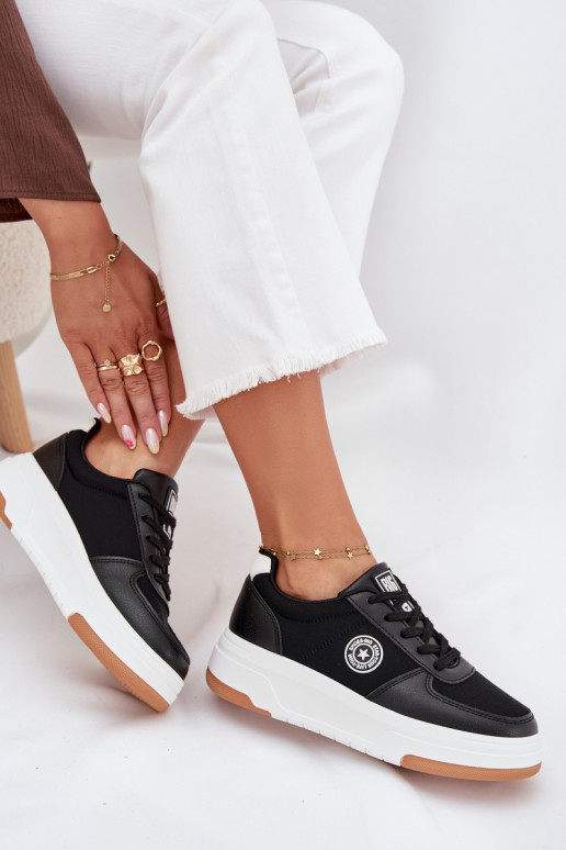 Sneakers modelio batai Moteriškas su platforma Big Star RR274573 HI-POLY SYSTEM juodos spalvos