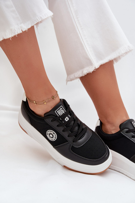 Sneakers modelio batai Moteriškas su platforma Big Star RR274573 HI-POLY SYSTEM juodos spalvos