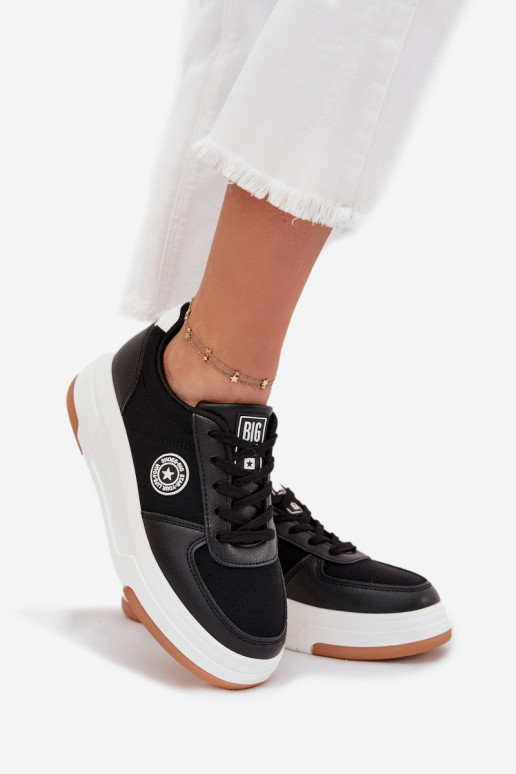 Sneakers modelio batai Moteriškas su platforma Big Star RR274573 HI-POLY SYSTEM juodos spalvos