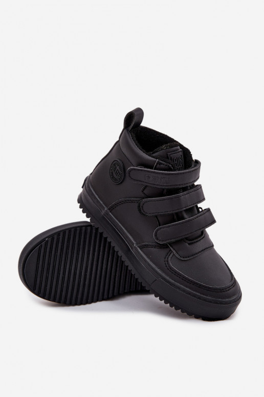 pašiltinti Sneakers modelio aulinukai Vaikiški su lipniais užsegimais Big Star SS374070 juodos spalvos pašiltinti Sneakers modelio aulinukai Vaikiški su lipniais užsegimais Big Star SS374070 juodos spalvos