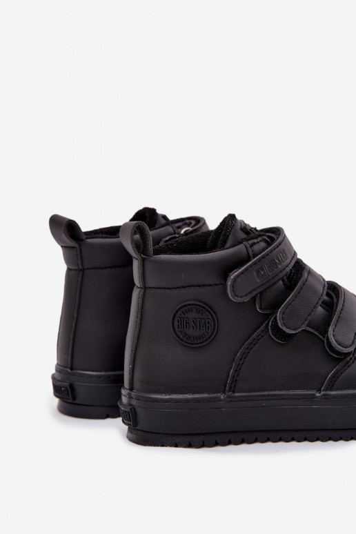 pašiltinti Sneakers modelio aulinukai Vaikiški su lipniais užsegimais Big Star SS374070 juodos spalvos pašiltinti Sneakers modelio aulinukai Vaikiški su lipniais užsegimais Big Star SS374070 juodos spalvos