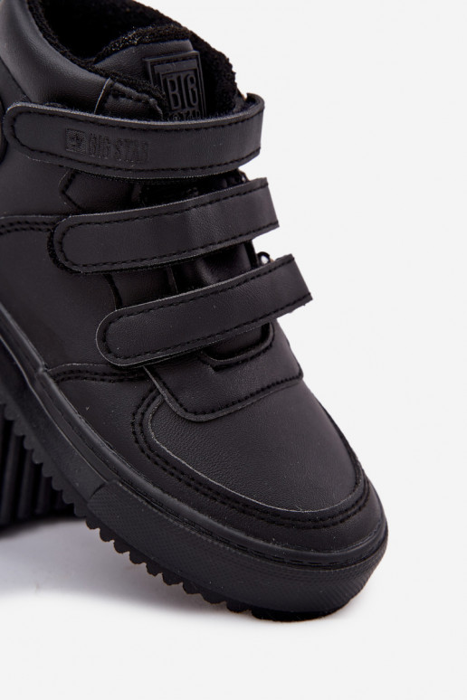 pašiltinti Sneakers modelio aulinukai Vaikiški su lipniais užsegimais Big Star SS374070 juodos spalvos pašiltinti Sneakers modelio aulinukai Vaikiški su lipniais užsegimais Big Star SS374070 juodos spalvos