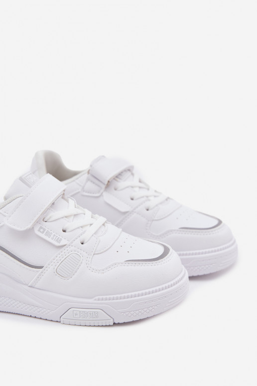 Sneakers modelio batai Vaikiški su lipniais užsegimais Big Star SS374042 baltos spalvos