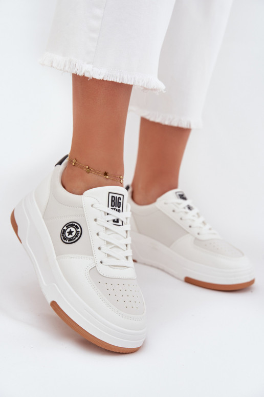 Sneakers modelio batai Moteriškas su platforma Big Star RR274572 HI-POLY SYSTEM baltos spalvos