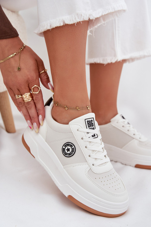 Sneakers modelio batai Moteriškas su platforma Big Star RR274572 HI-POLY SYSTEM baltos spalvos